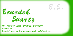 benedek svartz business card